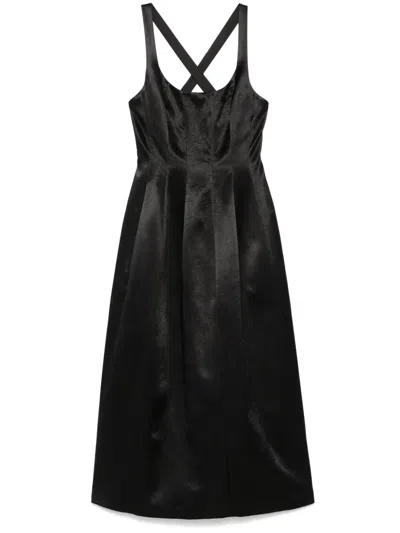 Philosophy Di Lorenzo Serafini Duchesse Midi Dress In Black