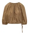 Philosophy Di Lorenzo Serafini Elastic Collar Mask Shirt In Brown