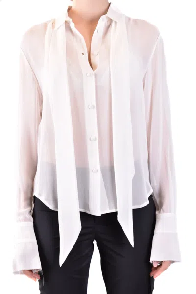 PHILOSOPHY DI LORENZO SERAFINI PHILOSOPHY DI LORENZO SERAFINI VISCOSE SHIRT WITH TIE DETAIL AND SHEER FINISH