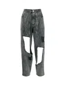 Philosophy Di Lorenzo Serafini Embellished Distressed Jeans In Black