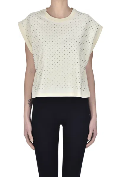 Philosophy Di Lorenzo Serafini Embellished T-shirt In Neutral