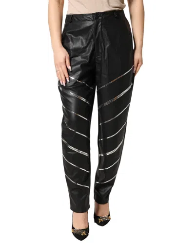 Pre-owned Philosophy Di Lorenzo Serafini Embellished Tapewomen's Pants () In Black