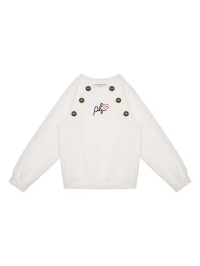 Philosophy Di Lorenzo Serafini Kids' Embroidered-logo Sweatshirt In White