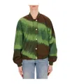 PHILOSOPHY DI LORENZO SERAFINI EMBROIDERED-LOGO TIE-DYE BOMBER