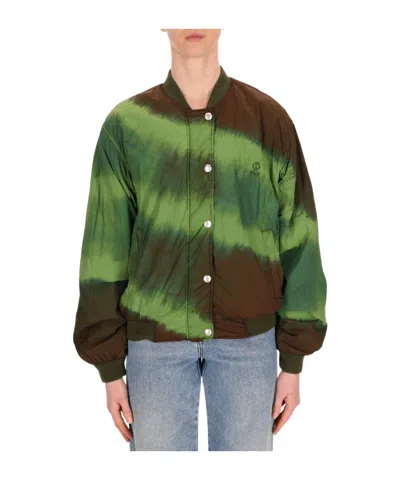 Philosophy Di Lorenzo Serafini Embroidered-logo Tie-dye Bomber In Green