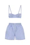 Philosophy Di Lorenzo Serafini Embroidered Poplin Mini Set For Women In Fantasiablu