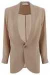 Philosophy Di Lorenzo Serafini Etamine Single Breasted Jacket In Brown