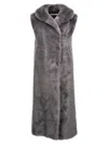 Philosophy Di Lorenzo Serafini Lapel Sleeveless Fur Coat