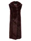 Philosophy Di Lorenzo Serafini Extra Long Faux Fur Vest In Red