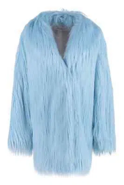 Pre-owned Philosophy Di Lorenzo Serafini Faux Fur Coat 42 It In Blue