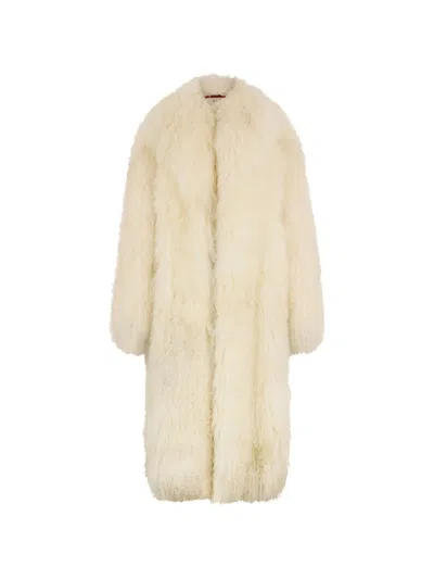 Philosophy Di Lorenzo Serafini Faux-fur Coat In Metallic