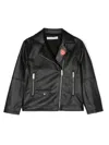 Philosophy Di Lorenzo Serafini Faux-leather Biker Jacket In Black