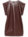 PHILOSOPHY DI LORENZO SERAFINI FAUX-LEATHER MINI DRESS