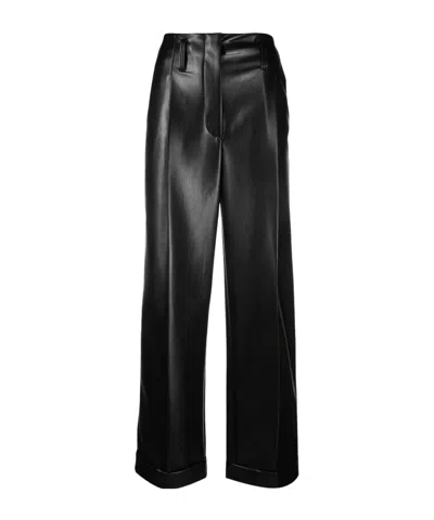 Philosophy Di Lorenzo Serafini Faux-leather Straight-leg Trousers In Black