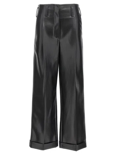 Philosophy Di Lorenzo Serafini Faux Leather Trousers In Black