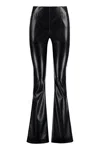 Philosophy Di Lorenzo Serafini Black Faux Leather Trousers For Women In Black