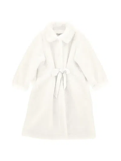 Philosophy Di Lorenzo Serafini Kids' Faux-fur Bow-detail Coat In White