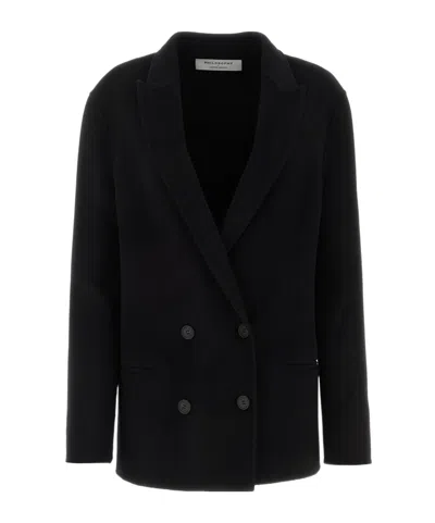 Philosophy Di Lorenzo Serafini Felted Double Breasted Blazer In Black
