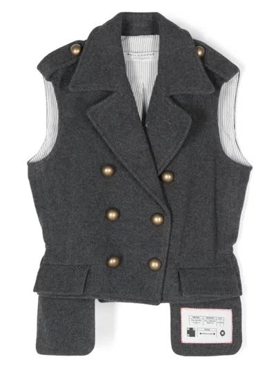 Philosophy Di Lorenzo Serafini Kids' Felted Gilet In Grey