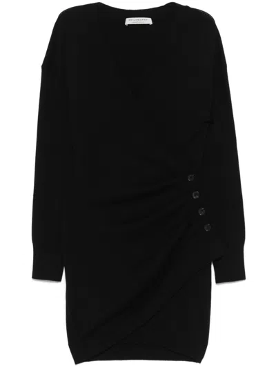 Philosophy Di Lorenzo Serafini Fine-knit Mini Dress In Black