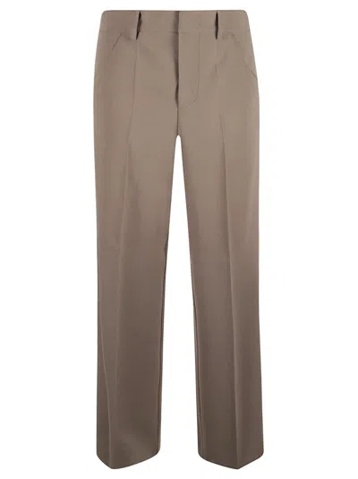 Philosophy Di Lorenzo Serafini Flair Crepe Stretch Trousers In Fango