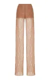 Philosophy Di Lorenzo Serafini Flared Stretch Lace Pants In Neutral