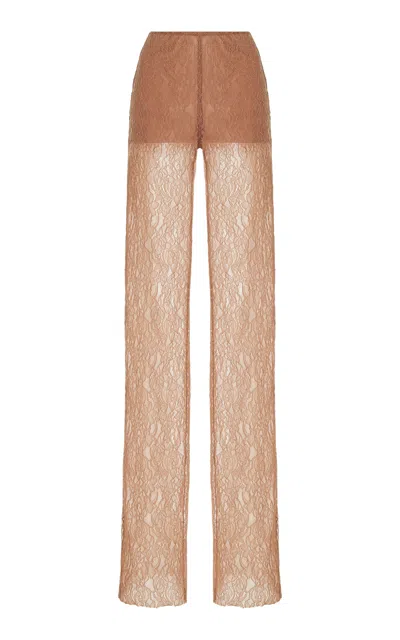 Philosophy Di Lorenzo Serafini Flared Stretch Lace Pants In Neutral