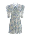 Philosophy Di Lorenzo Serafini Minidress In Tulle With Floral Print In Blue