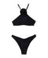 Philosophy Di Lorenzo Serafini Floral-appliqué Halterneck Bikini Set In Black