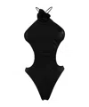 Philosophy Di Lorenzo Serafini Floral Decal One-piece Swimsuit In Black