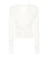 Philosophy Di Lorenzo Serafini Floral-devoré Semi-sheer Blouse In White