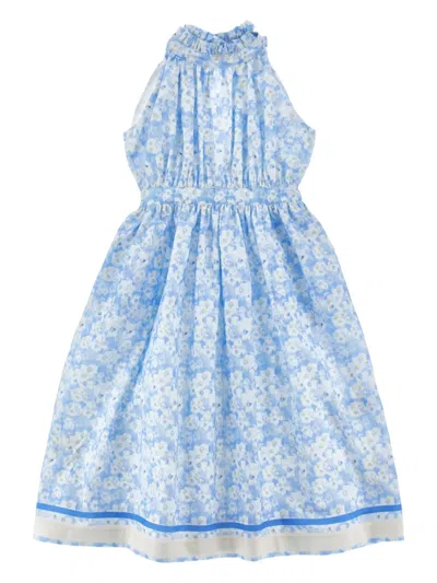 Philosophy Di Lorenzo Serafini Kids' Floral Dress In Blue