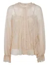 Philosophy Di Lorenzo Serafini Ruffle Detailed Lace Blouse In Pink
