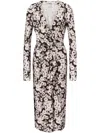 Philosophy Di Lorenzo Serafini Dress In Lycra With Flower Print In Brown