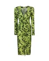 Philosophy Di Lorenzo Serafini Floral Print Jersey Dress In Green