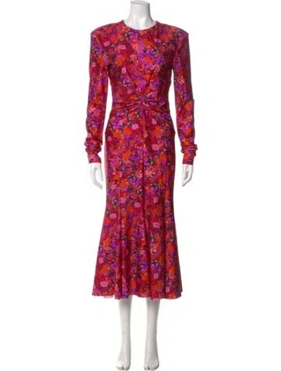Pre-owned Philosophy Di Lorenzo Serafini Floral Print Long Dress In Multi