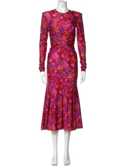 Pre-owned Philosophy Di Lorenzo Serafini Floral Print Long Dress In Multi