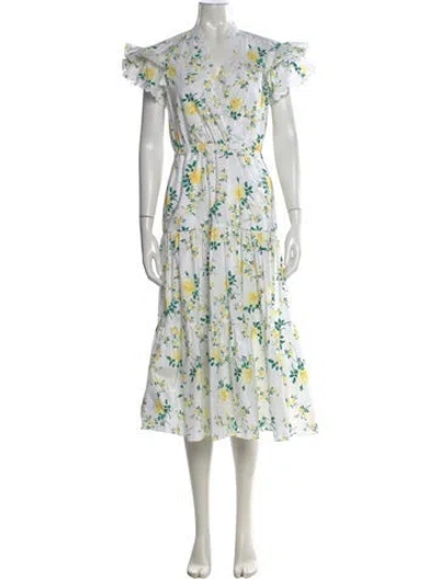 Pre-owned Philosophy Di Lorenzo Serafini Floral Print Long Dress In Multi