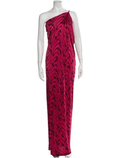 Pre-owned Philosophy Di Lorenzo Serafini Floral Print Long Dress In Pink