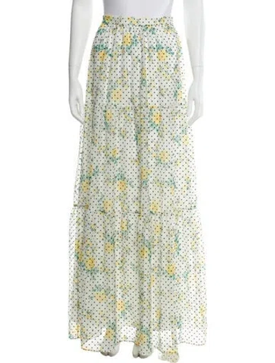 Pre-owned Philosophy Di Lorenzo Serafini Floral Print Long Skirt In White