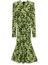 Philosophy Di Lorenzo Serafini Floral-print Midi Dress In Green