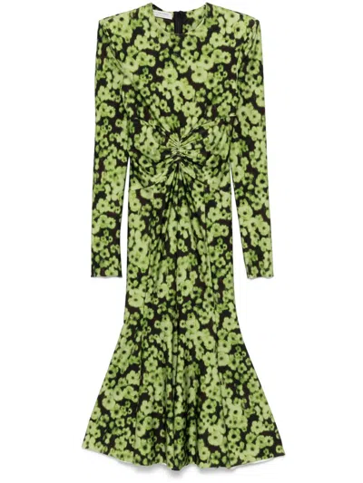 Philosophy Di Lorenzo Serafini Floral-print Midi Dress In Green