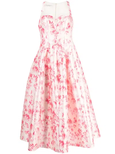 PHILOSOPHY DI LORENZO SERAFINI FLORAL-PRINT MIDI DRESS