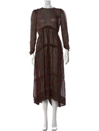 Pre-owned Philosophy Di Lorenzo Serafini Floral Print Midi Length Dress In Multi