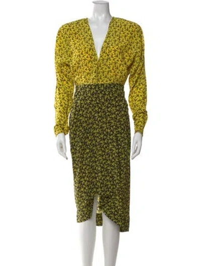 Pre-owned Philosophy Di Lorenzo Serafini Floral Print Midi Length Dress In Multi