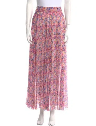Pre-owned Philosophy Di Lorenzo Serafini Floral Print Midi Length Skirt In Pink