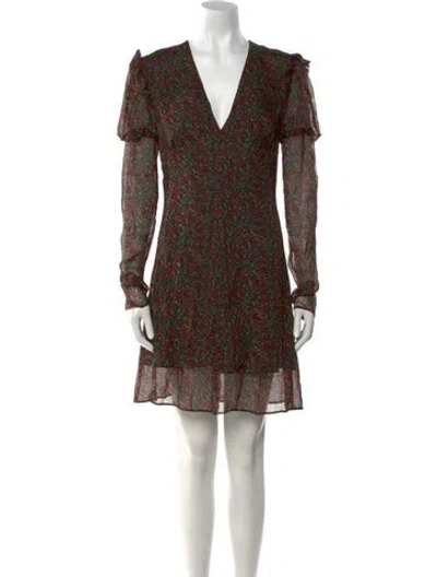 Pre-owned Philosophy Di Lorenzo Serafini Floral Print Mini Dress In Black