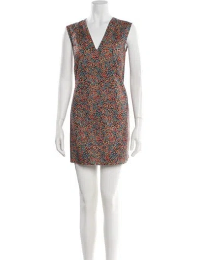 Pre-owned Philosophy Di Lorenzo Serafini Floral Print Mini Dress In Multi