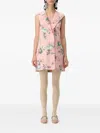 Philosophy Di Lorenzo Serafini Floral-print Mini Dress In Pink