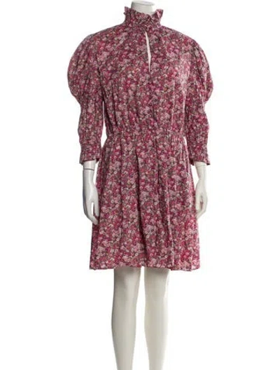 Pre-owned Philosophy Di Lorenzo Serafini Floral Print Mini Dress In Pink